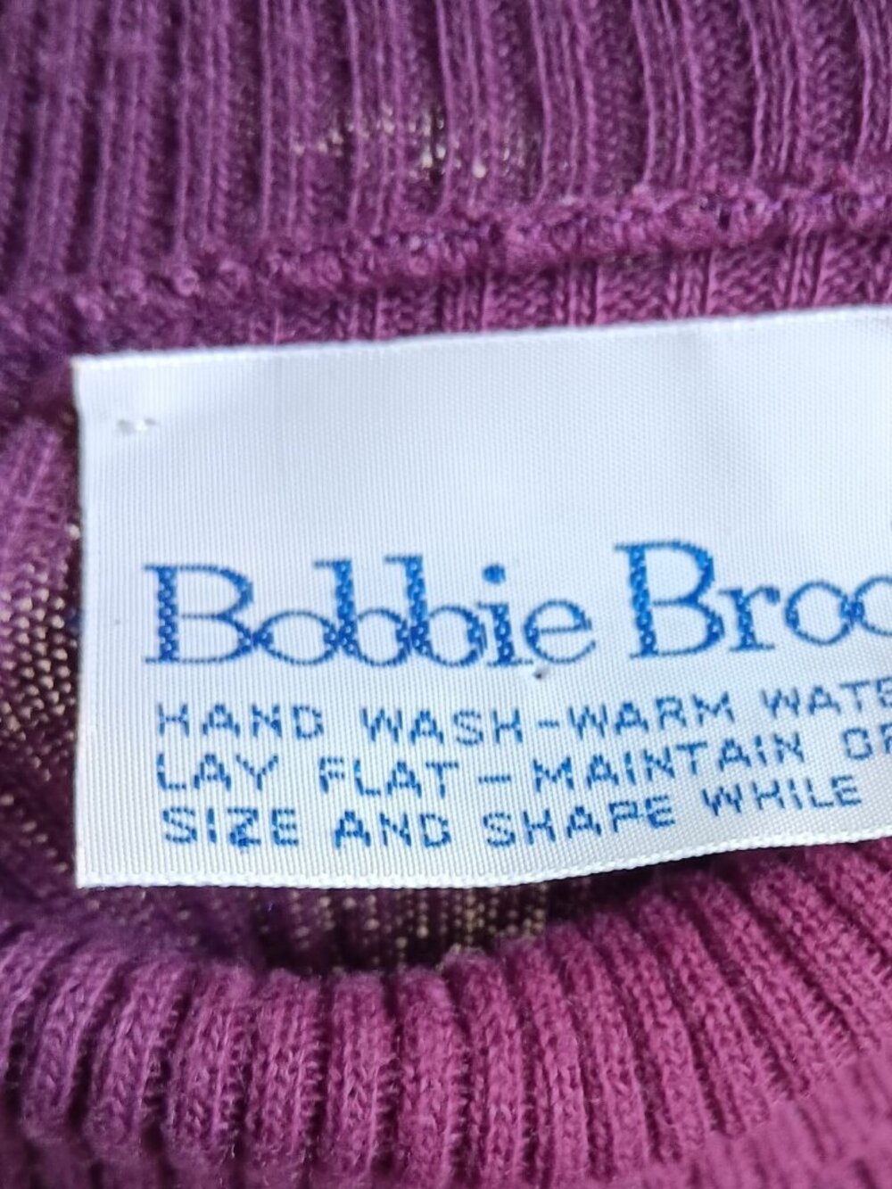 True Vintage 1970s 12 Medium Purple Turtleneck Top Acrylic Knit Bobbie Brooks